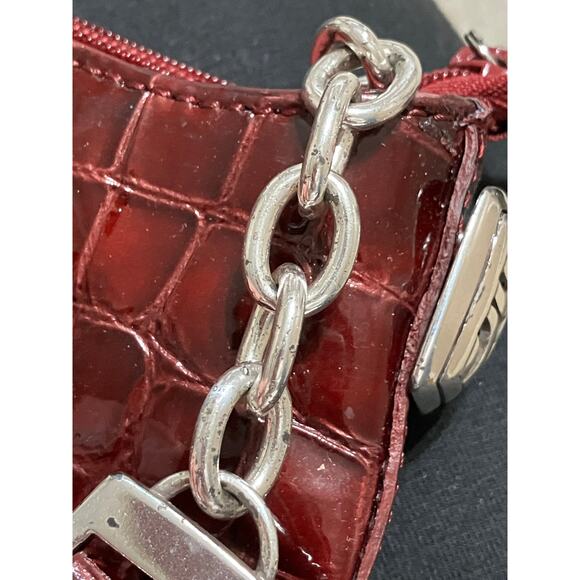 BRIGHTON D834506 RED PATTON LEATHER ANIMAL PRINT SHOULDERBAG - Picture 15 of 16